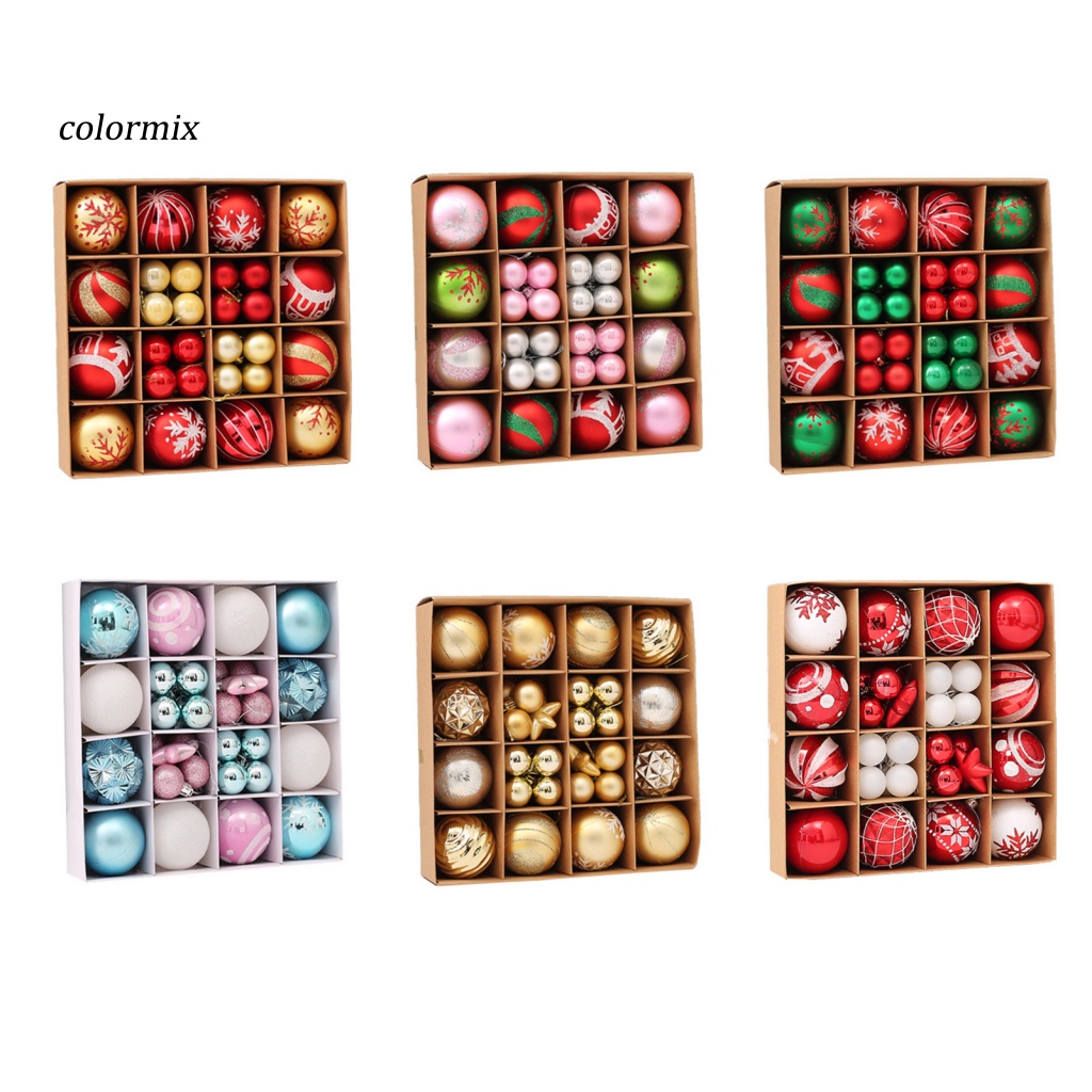 Set 42 / 44 Quả Châu Trang Trí Giáng Sinh Kích Thước 3cm / 6cm