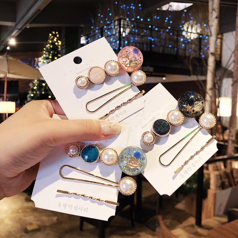 Kẹp tóc đính ngọc trai phong cách Hàn Quốc cho nữ