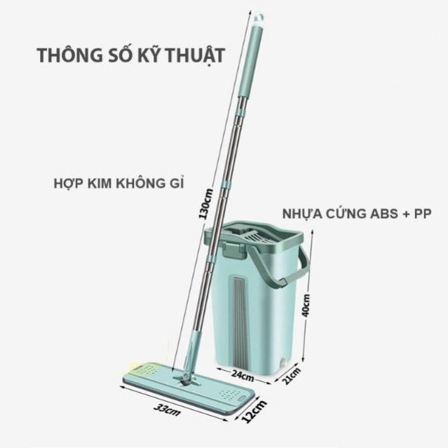 BỘ CHỔI LAU NHÀ THÔNG MINH THIẾT KẾ XOAY 360 ĐỘ SCRATCH ANET 4 IN 1 + 2 BÔNG LAU