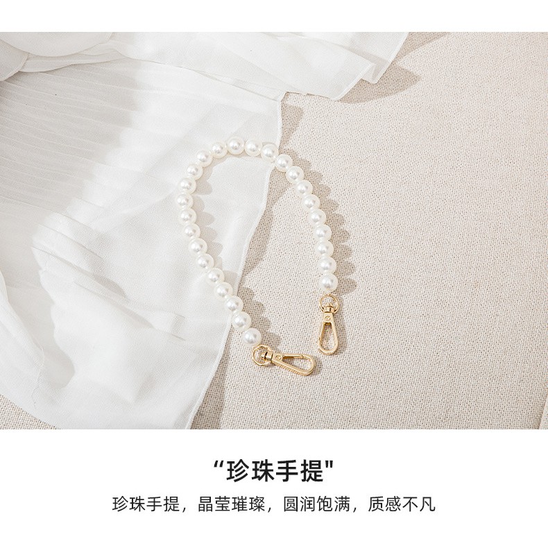 Phụ kiện dây đeo túi xách chuỗi ngọc trai (nhựa) thời trang sang trọng Kawaii_Handmade