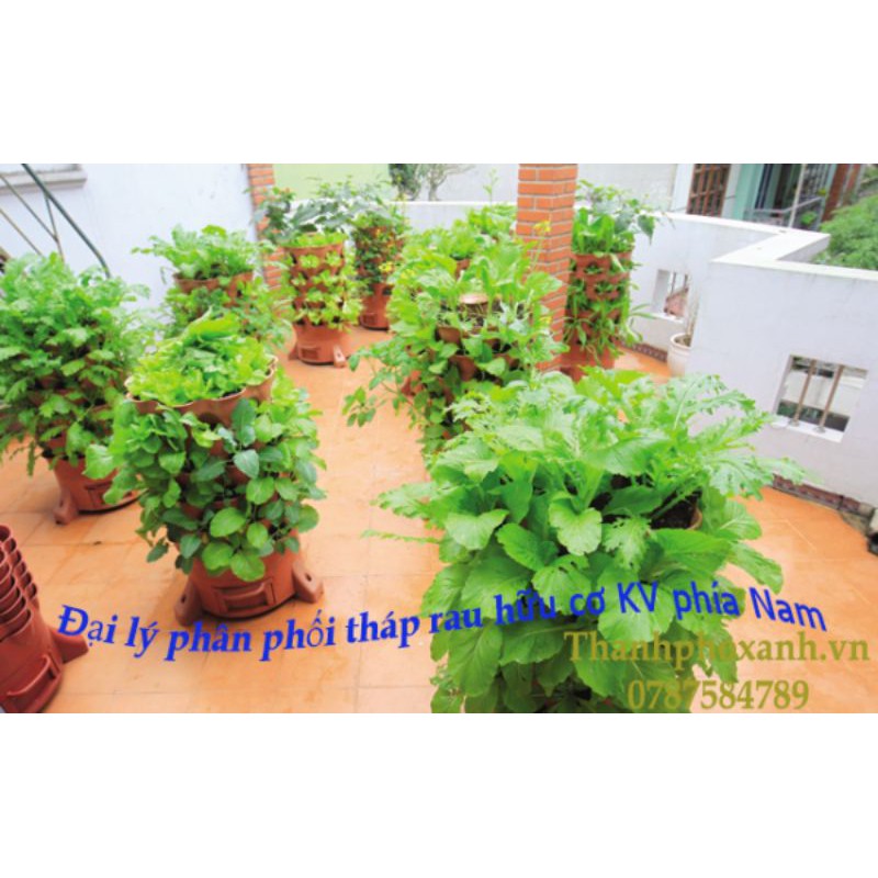 Tp Thủ Đức HCM. Giá sỉ Tháp trồng rau hữu cơ Eco VN, thùng trồng rau thông minh USAtoa