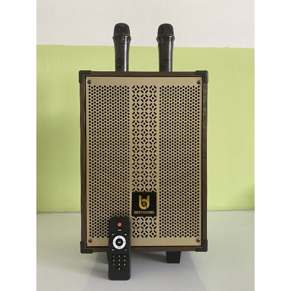 Loa Kéo Karaoke Bluetooth Bass 2 Tấc, Tặng 2 Micro Không Dây, Best Sound, Âm Thanh Cực Hay