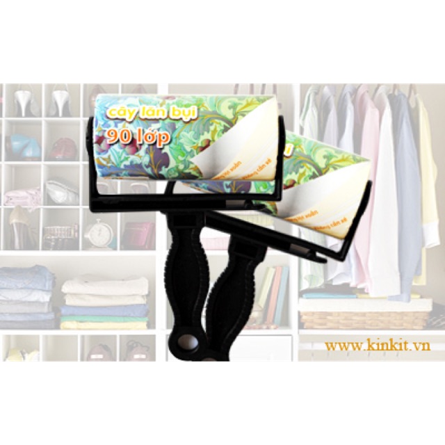 Combo 2 cây lăn bụi quần áo 90 lớp
