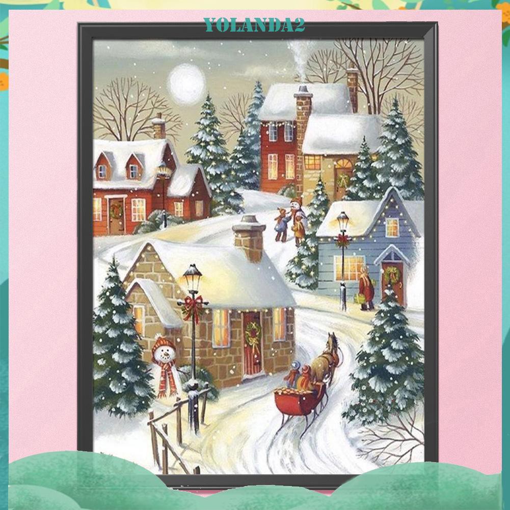 Bộ Tranh Thêu Chữ Thập Diy 11ct Hình Bông Tuyết Toàn Bộ