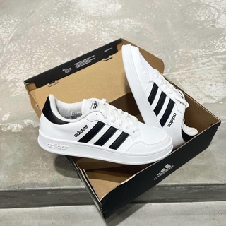 [Hàng chính hãng - bao check trọn đời] Giày adidas basic breaknet sọc đen / trắng