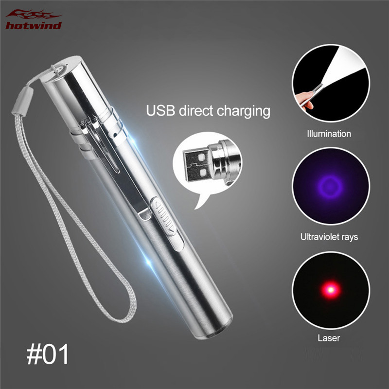 HW Đèn Laser Chiếu Sáng 3 Trong 1 Sạc Usb Cho Mèo