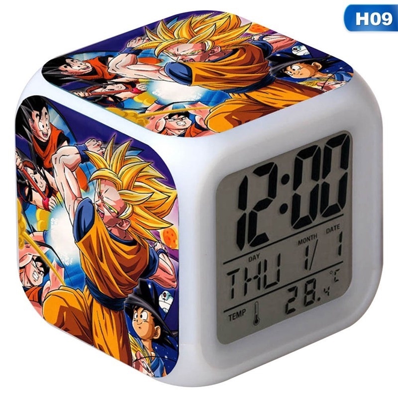 Đồng Hồ Báo Thức Có Đèn Led Kiểu Dáng Phim Hoạt Hình Dragon Ball