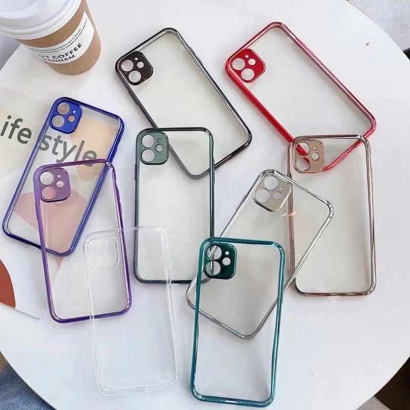 Ốp Điện Thoại Silicon Mềm Trong Suốt Mạ Điện Cho iPhone 14 13 Pro Max 11 12 Pro Max XS X XR Max 7 8 Plus SE 2020