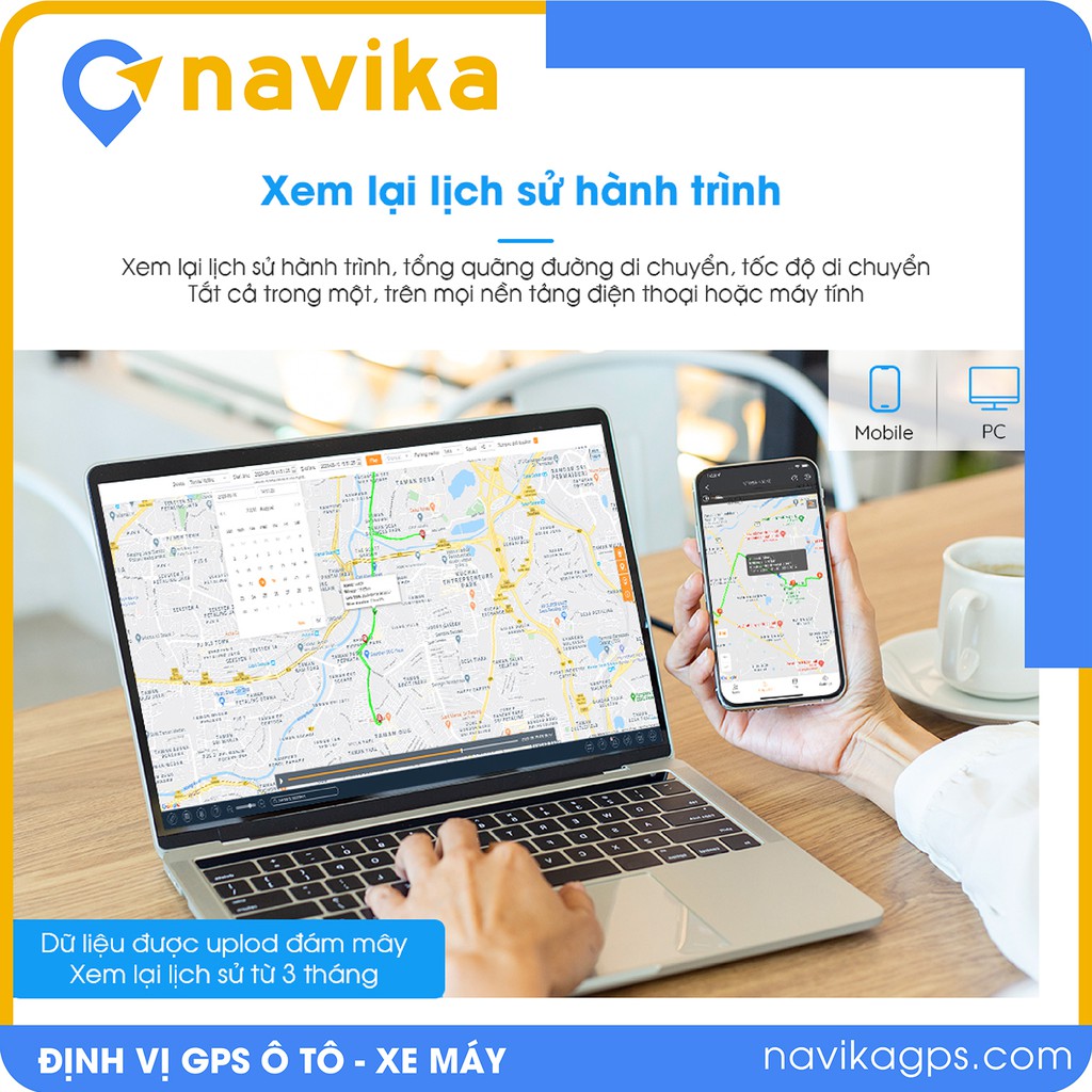 Định vị GPS không dây P60, có MIC ghi âm,chống nước, dùng PIN 15-20 ngày, Nam châm siêu dính BH 12 tháng - Navika GPS