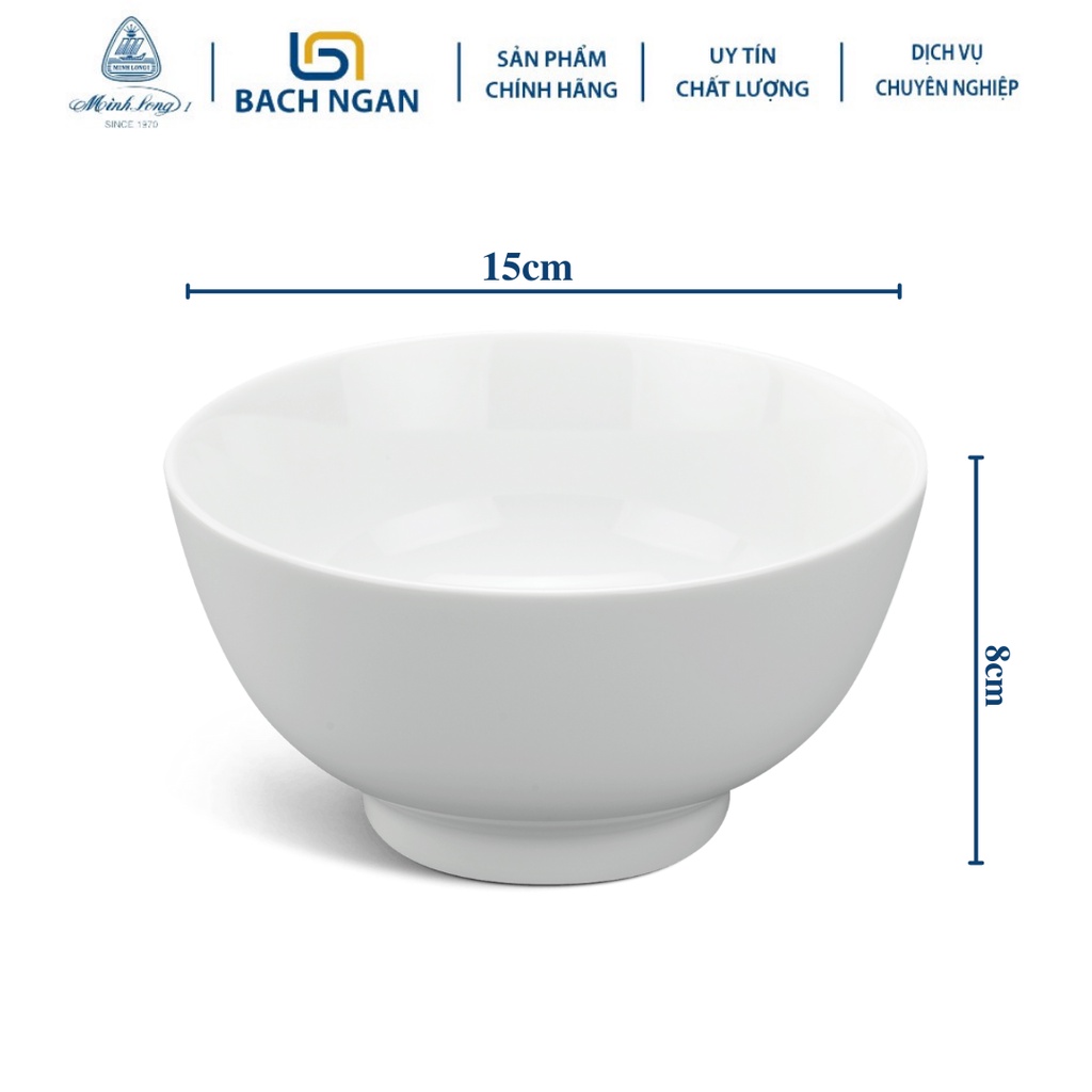 Tô cao Minh Long 15 cm Jasmine Lys Trắng Ngà