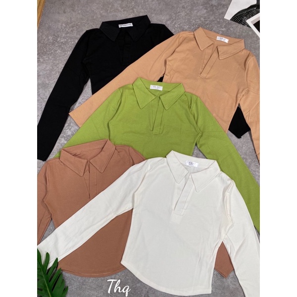 Áo croptop cổ bẻ đuôi tôm hot hít