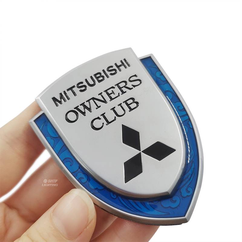 Miếng dán kim loại trang trí xe hơi Mitsubishi Club Owners độc đáo