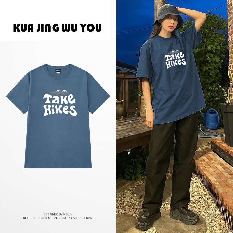 Áo Thun Tay Ngắn Cổ Tròn Dáng Rộng Thời Trang Mùa Hè Phong Cách Âu Mỹ Size M-8XL