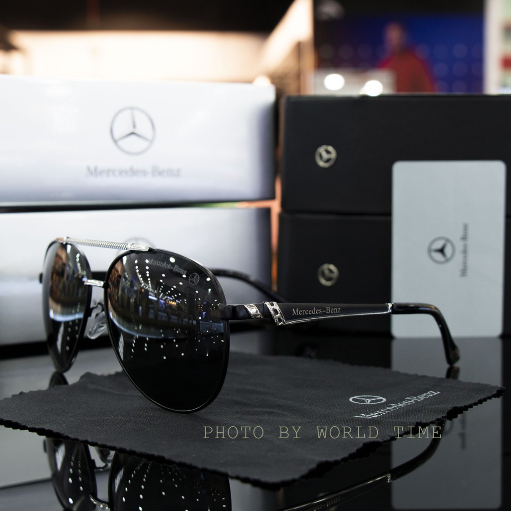 Kính mát nam cao cấp Benz03 full box, bảo hành 12 tháng, tròng Polarized cường lực,chống chói