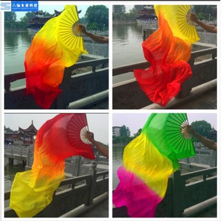 Quạt Múa Ba Màu Sắc Bằng Lụa Dài Hình Vuông Tiện Dụng