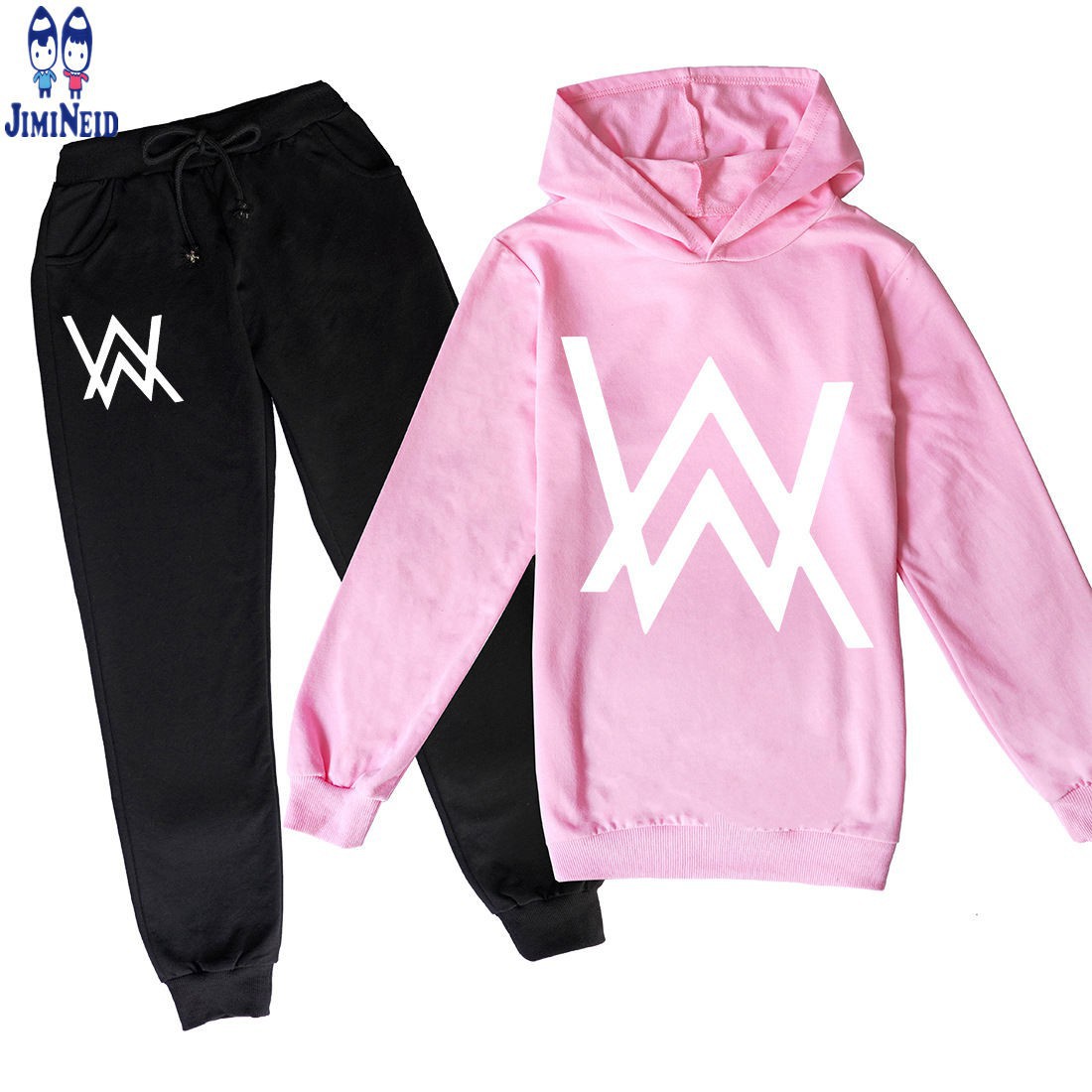 Bộ Đồ Gồm 2 Món Áo Sweater Mỏng In Chữ Alan Walker Phối Quần Dài Thời Trang Xuân Thu Cho Bé