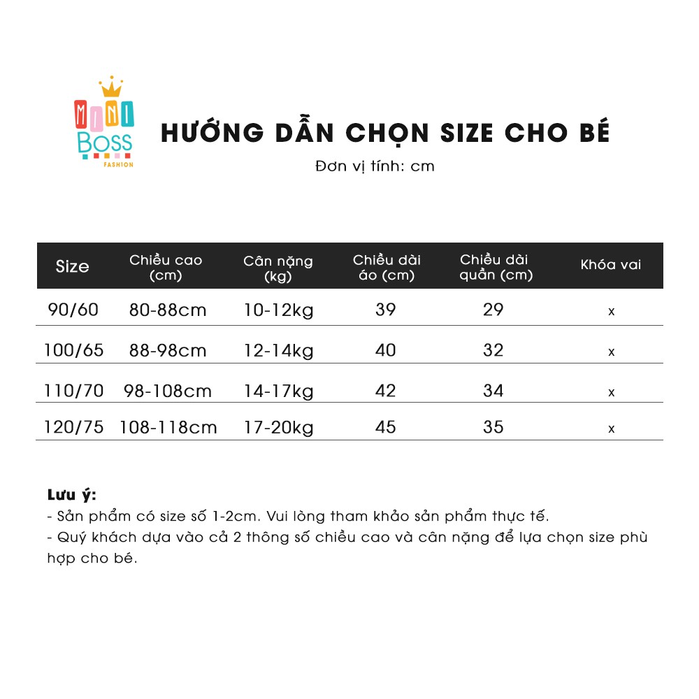 Bộ quần áo ba lỗ cho bé trai bé gái 10-23kg QCCC