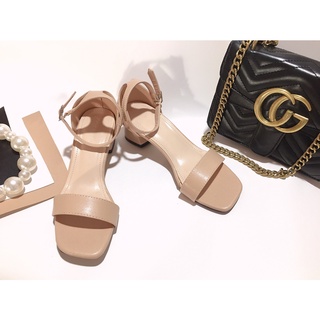 Sandal nữ 3p, dép quai hậu nữ 3p quai ngang gót vuông siêu đẹp g3 -zin sandal