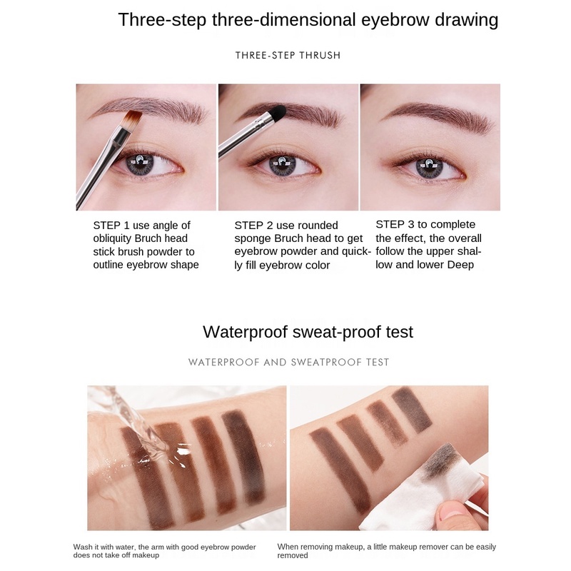 Bảng phấn trang điểm lông mày MAYCHEER 2 màu sắc tự nhiên chống thấm nước và mồ hôi lâu trôi