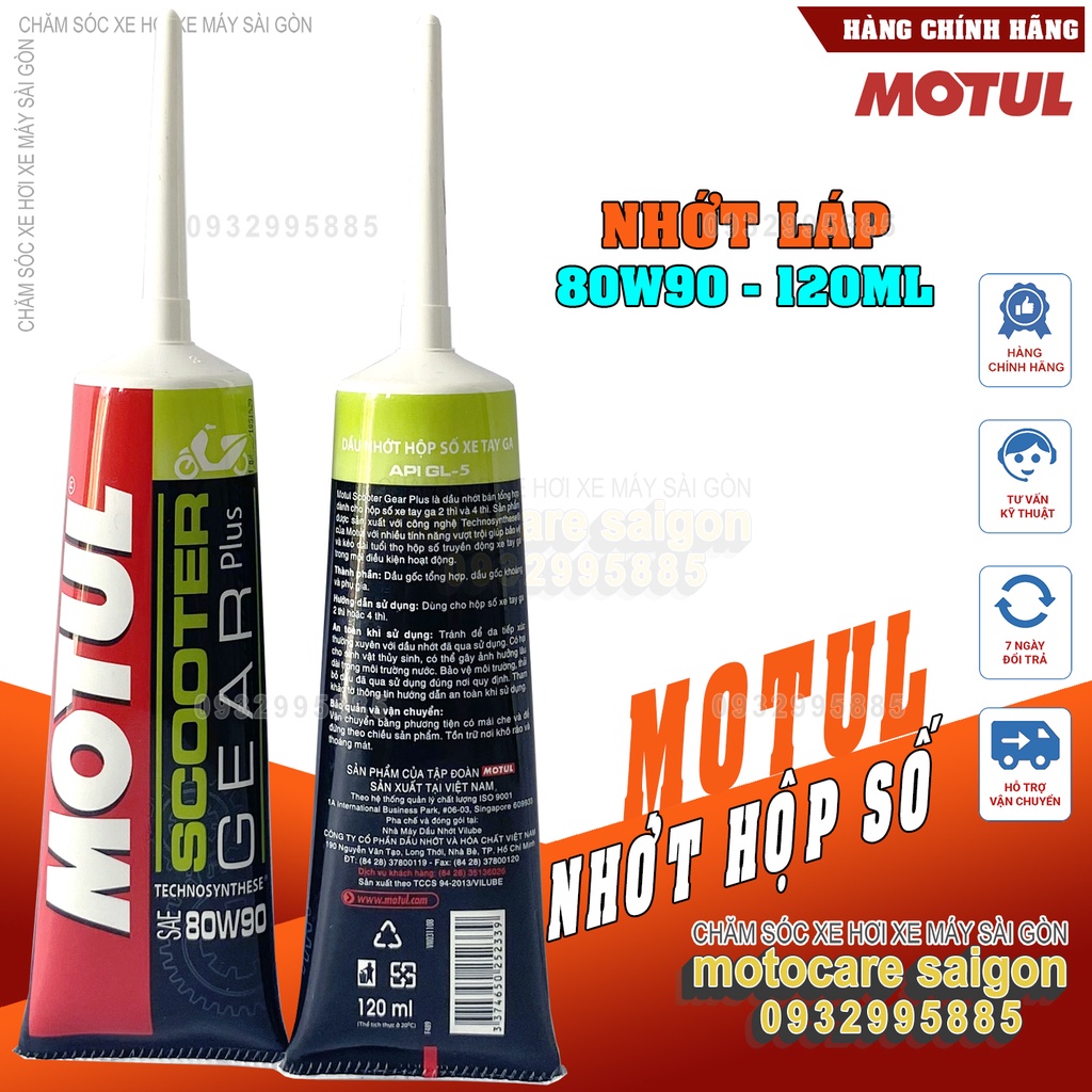 Nhớt hộp số ( láp ) lap xe tay ga cao cấp Motul Scooter Gear Plus 120ml