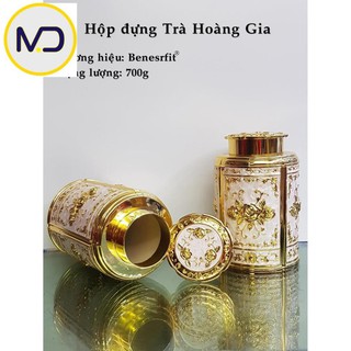Lọ đựng chè - trà hoàng gia ( Hợp kim đồng - Thủ công)