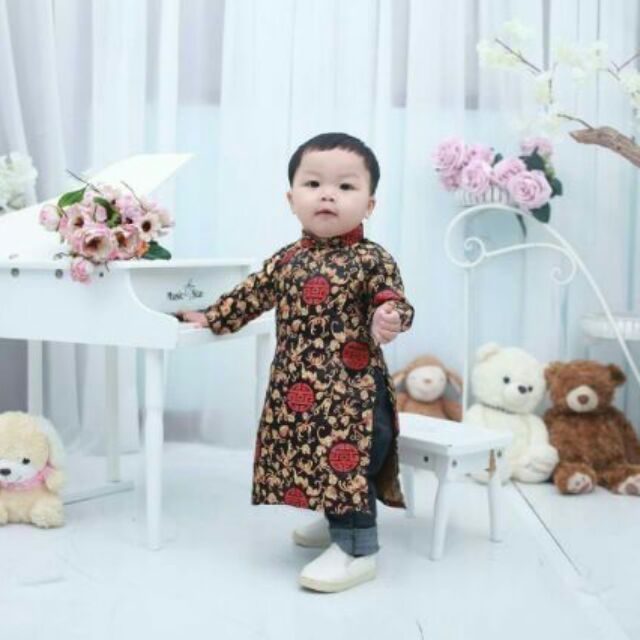 Áo dài cách tân bé trai size 1-10 tuổi