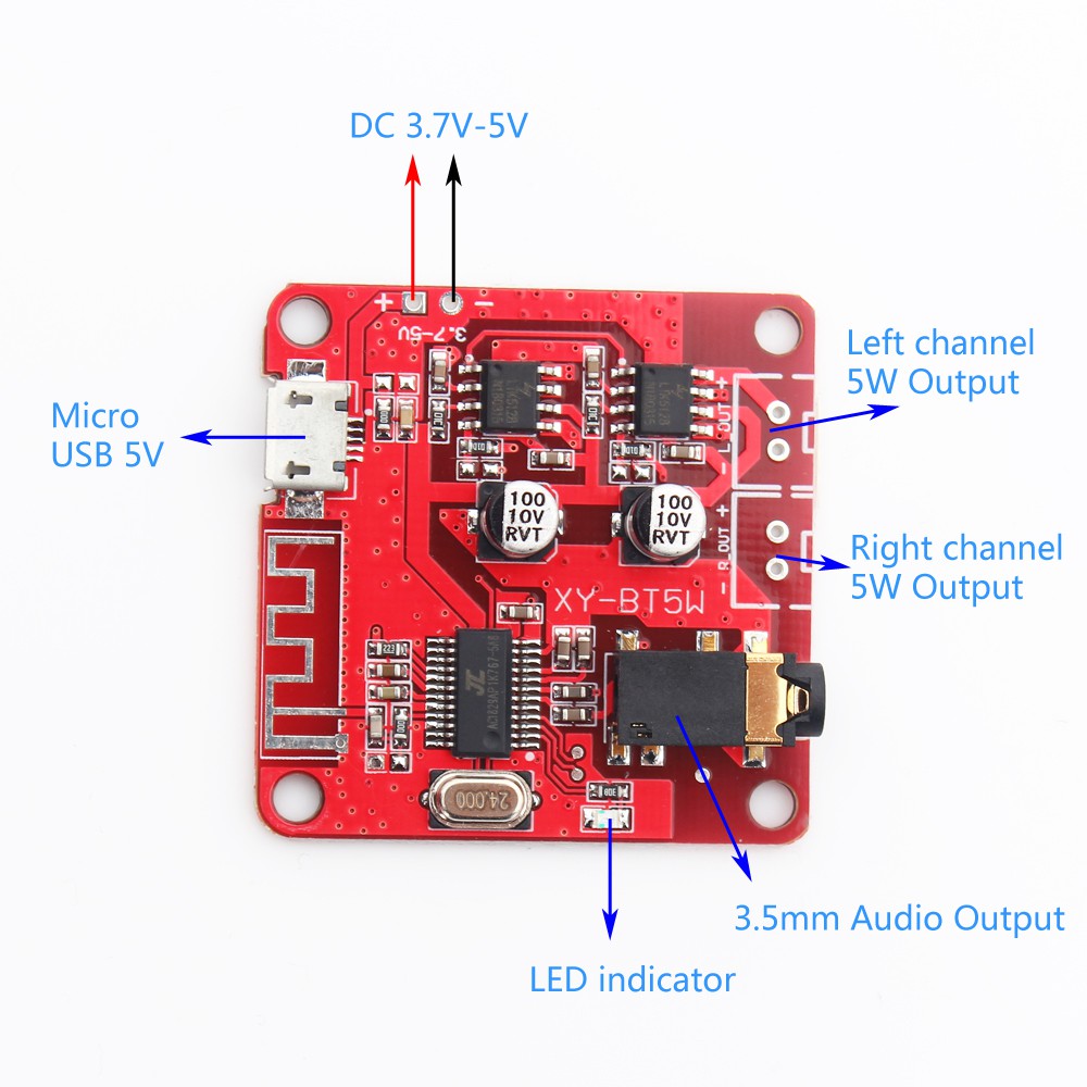 Mạch thu giải mã âm thanh Bluetooth 4.2 KĐ 5Wx2 XY-BT5W [HTE Quy Nhơn CN2]