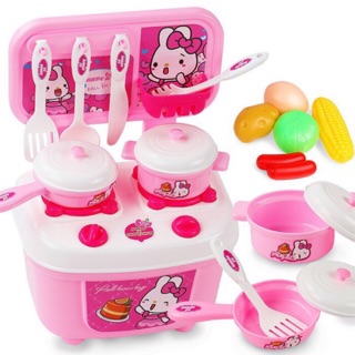 Bộ đồ chơi nấu ăn nhà bếp có bàn bếp kèm rau củ cao cấp dành cho bé muốn tập làm đầu bếp 