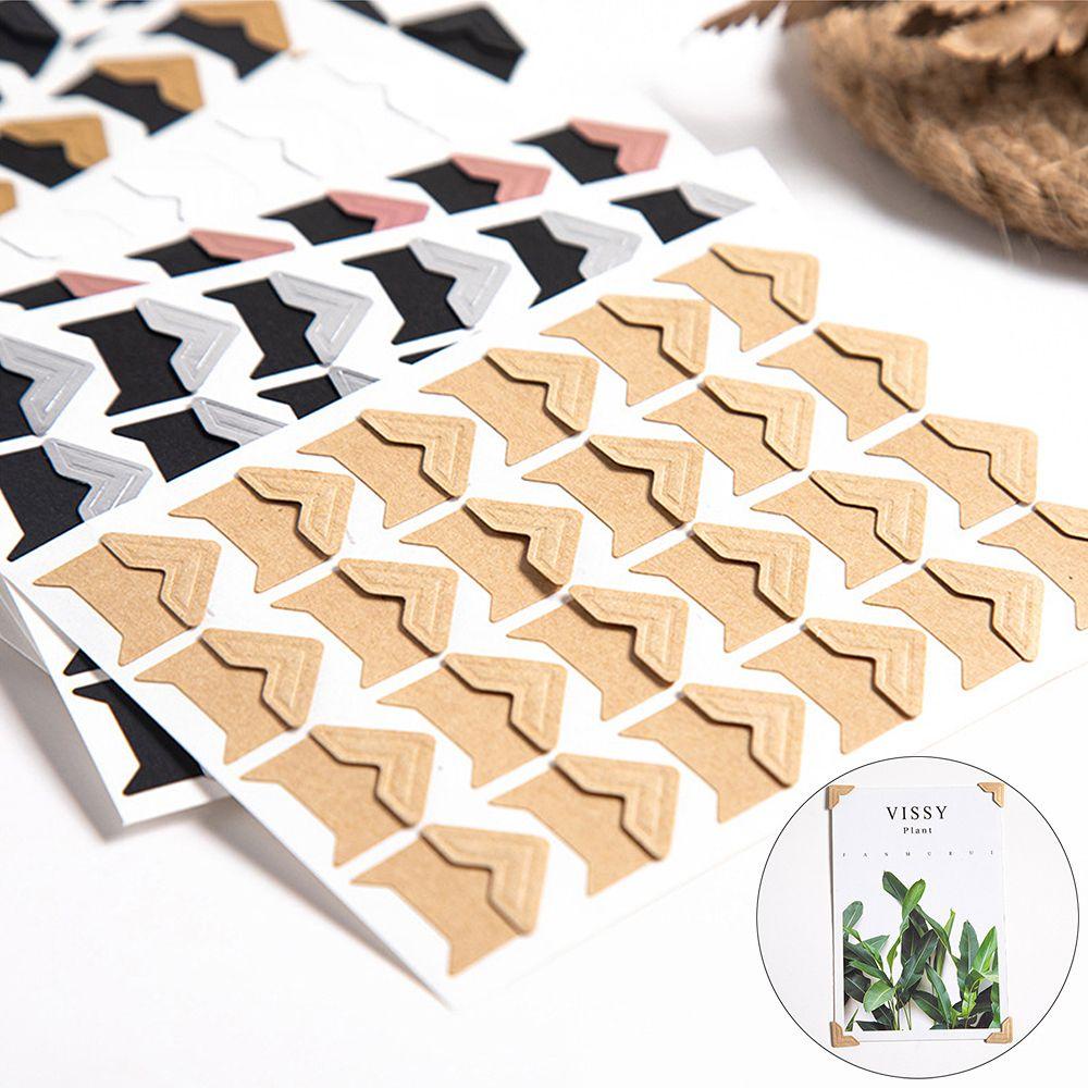 CONOPERY Bộ 24 Miếng Dán Giấy Kraft Tự Dính Trang Trí Sổ Tay Kiểu Vintage