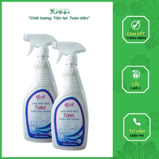 (Hương sả chanh) LAU KHỬ MÙI TOILET: Đuổi côn trùng  - Công nghệ nano bạc diệt 99,99% vi khuẩn