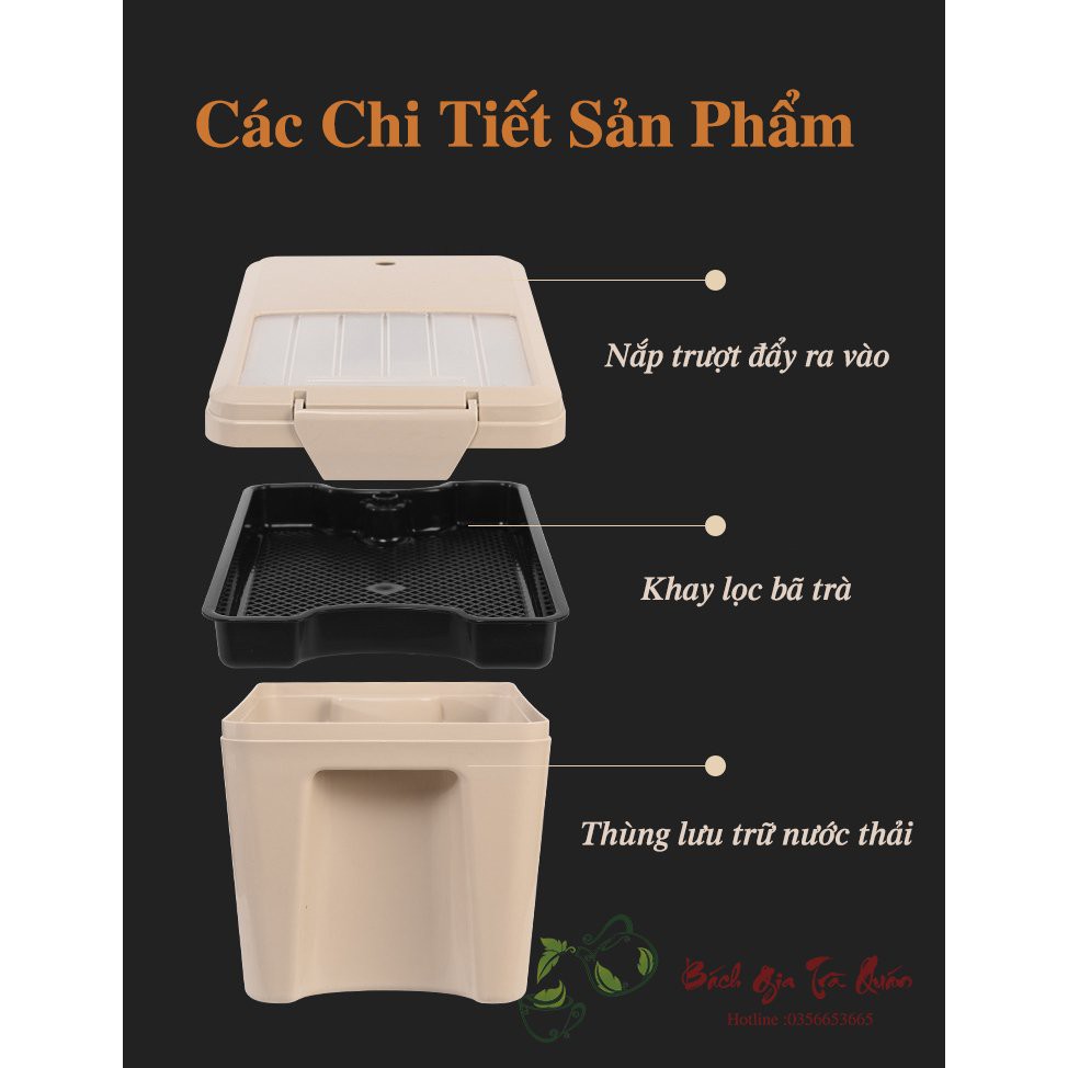 💥 SIÊU SALE 💥2 Mẫu Xô Đựng Rác Trà - Trà Thải 6.5L và 11L