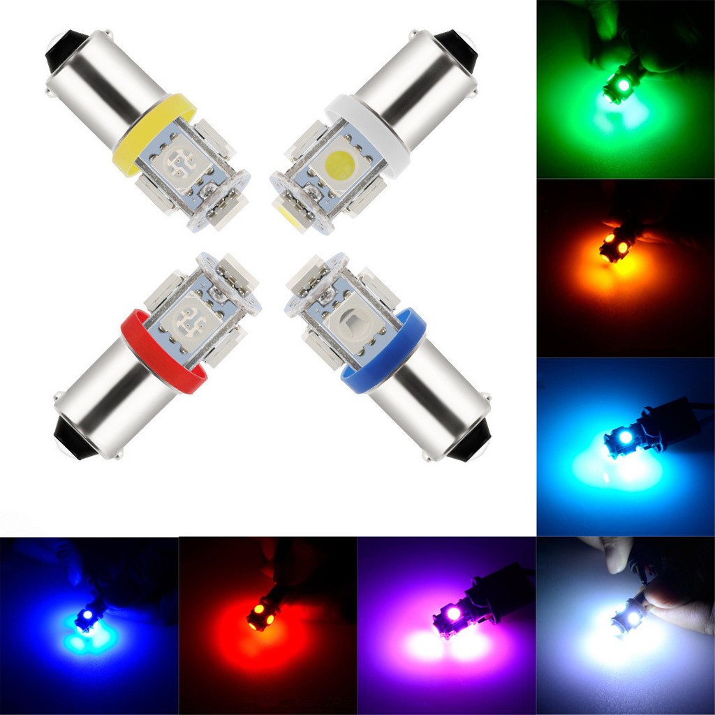 Đèn Led T11 BA9S 5050 T4W 5SMD 12V 24V Gắn Cửa Xe Hơi Chuyên Dụng