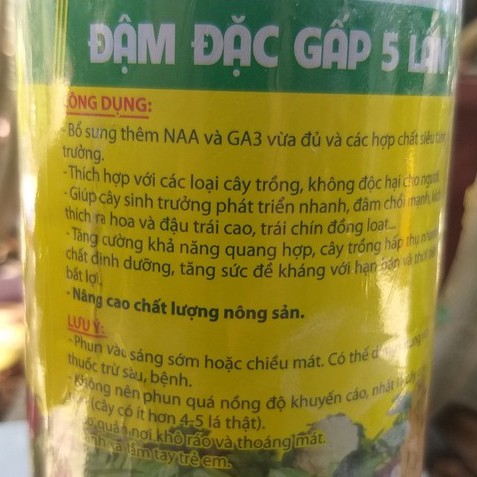 Phân Bón Lá Ba Lá Xanh Đậm Đặc Grow 16-16-8 (chai 500ml)