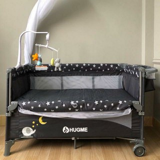Nôi cũi vải gấp gọn HUGME chính hãng sang chảnh