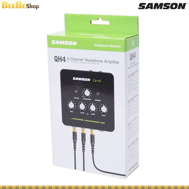 Samson QH4 - Bộ Chia Tai Nghe 4 Cổng Cho Phòng Thu, Khuếch Đại Cao Cấp Headphone Distribution Amplifier