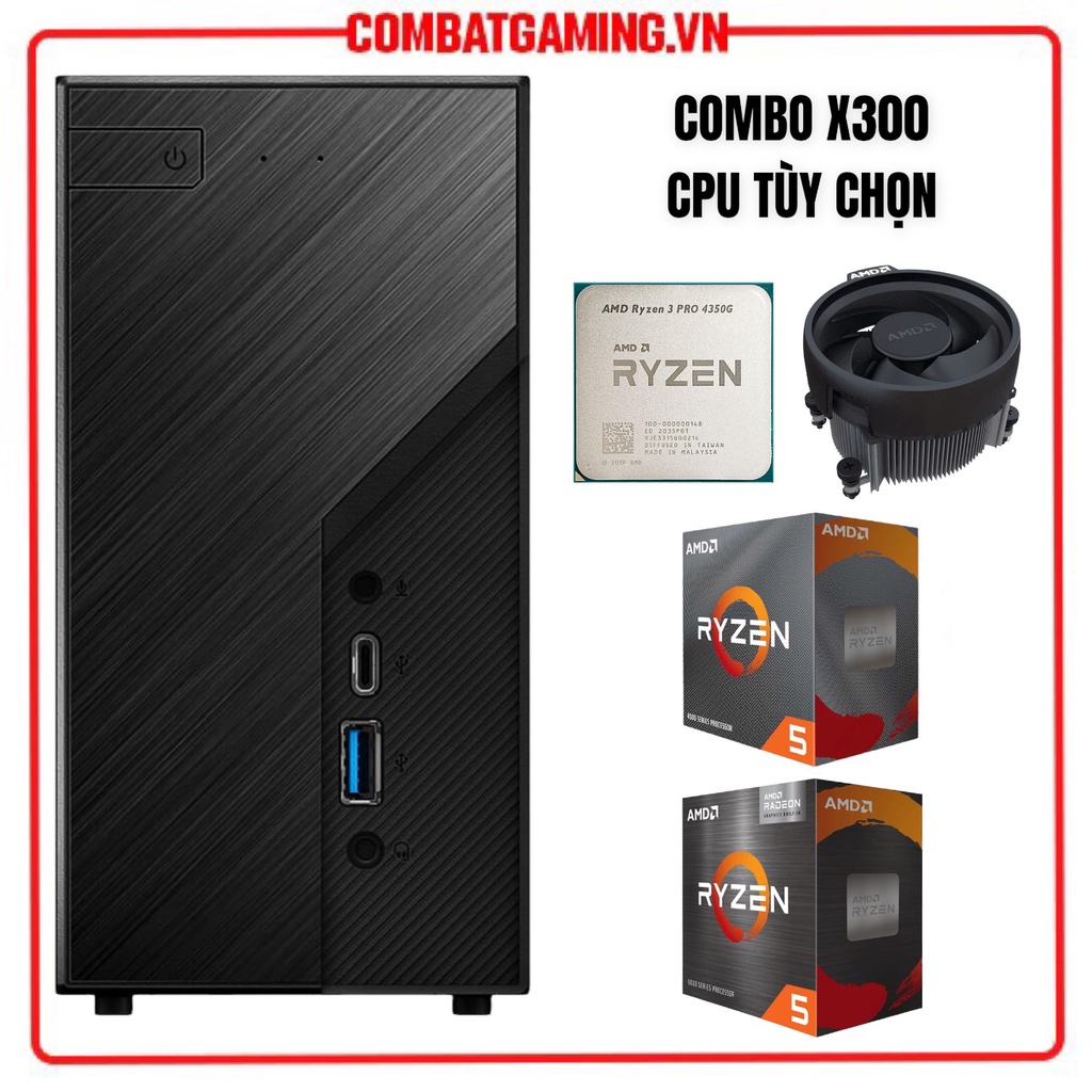 Combo Mini PC ASRock DeskMini X300 + CPU AMD Ryzen Chính Hãng AMD VN