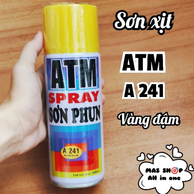 Sơn phun (sơn xịt) ATM A241 Vàng đậm, chai 400ml