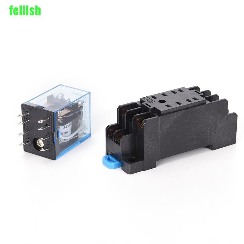 Rơ Le Điện Có Ổ Cắm 24vdc 5a My2Nj Hh52P-L 8 Pins 2p2t Dpdt