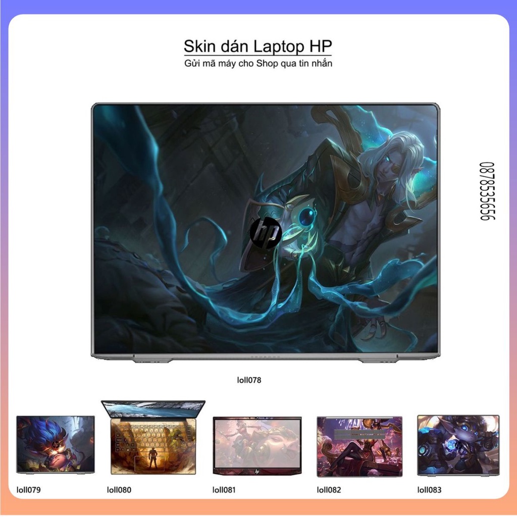 Miếng Skin dán cho Laptop HP in hình Liên Minh Huyền Thoại bộ 11 siêu hot(inbox mã máy cho Shop)