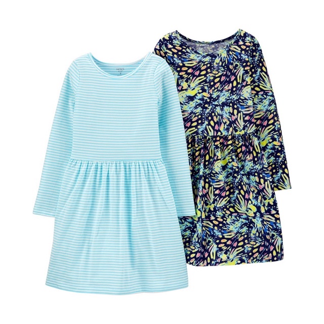 Váy dài tay Bé Gái CAR.TER hàng VNXK xuất dư xịn - Váy thu đông bé gái cotton mềm mịn