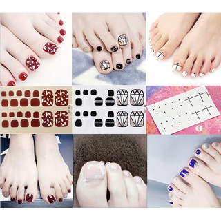 Nail sticker dán móng chân  3D chống nước thời trang chất lượng cao , dán lên chân y như hình (36)