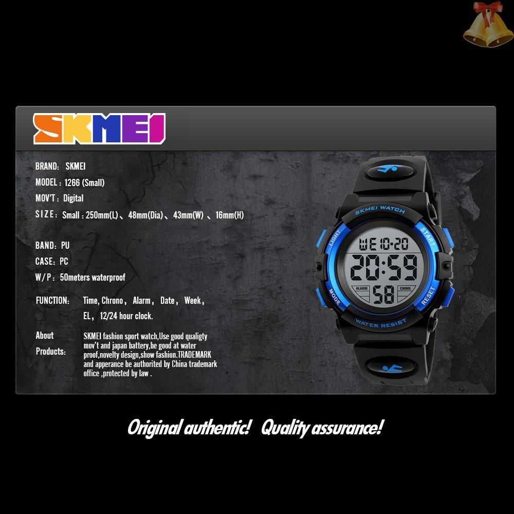 Đồng hồ Skmei 1266 chống nước phong cách thể thao đa năng chất lượng cao dành cho trẻ em | BigBuy360 - bigbuy360.vn