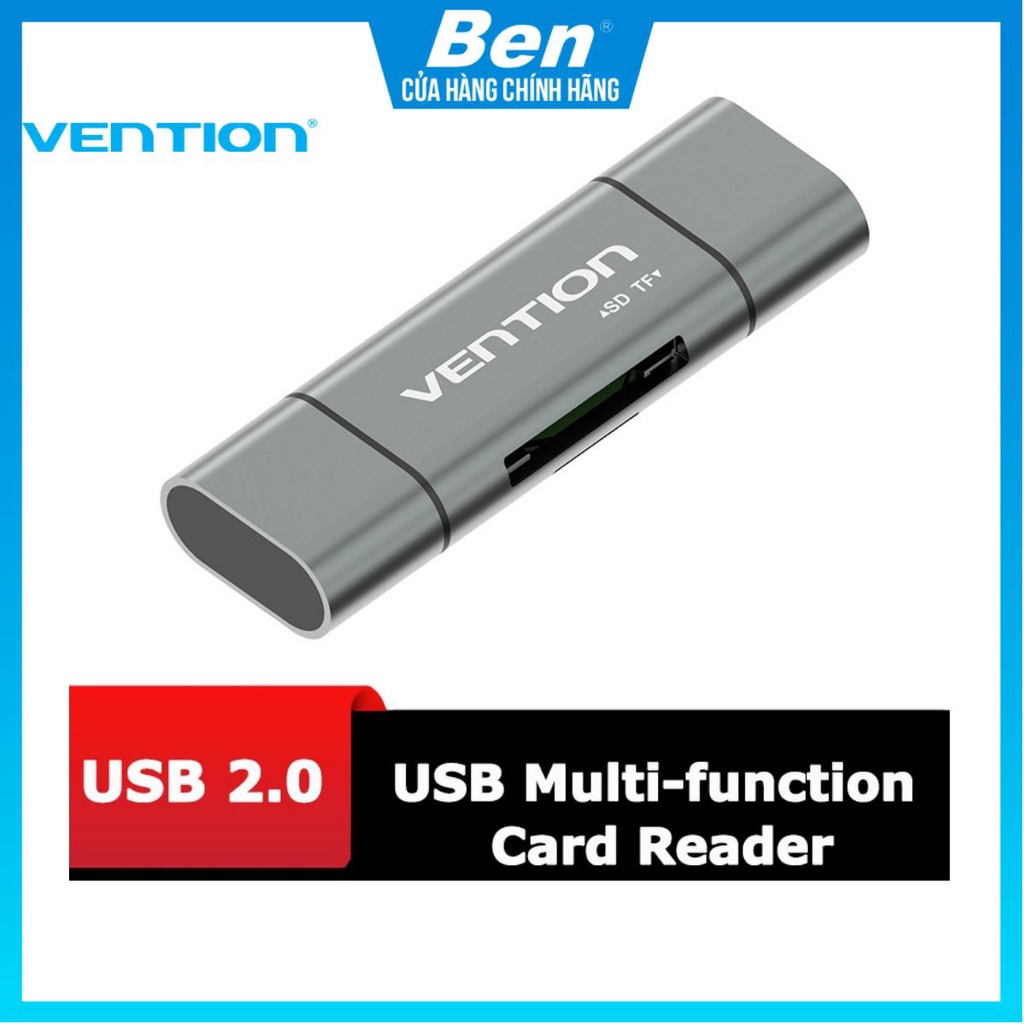 Đầu đọc thẻ USB 3.0 Vention đa năng dùng cho điện thoại và máy tính CCJH0, CCHH0 - Ben Computer