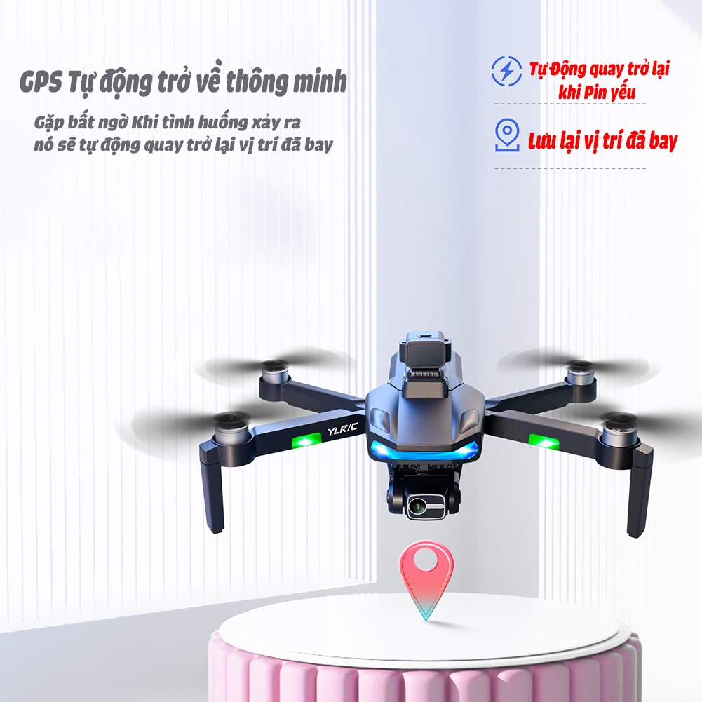 Flycam 8k gái rẻ thiết kế 2 camera cảm biến chống va chạm động cơ không Chổi Than, WIFI 5G mẫu mới 2022