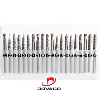 Bộ 20 mũi khắc vonfram DOVACO siêu cao cấp