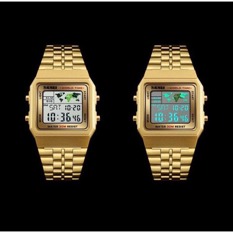(Giá sỉ) Đồng hồ thời trang nam Skmei điện tử có giờ quốc tế S68 | BigBuy360 - bigbuy360.vn