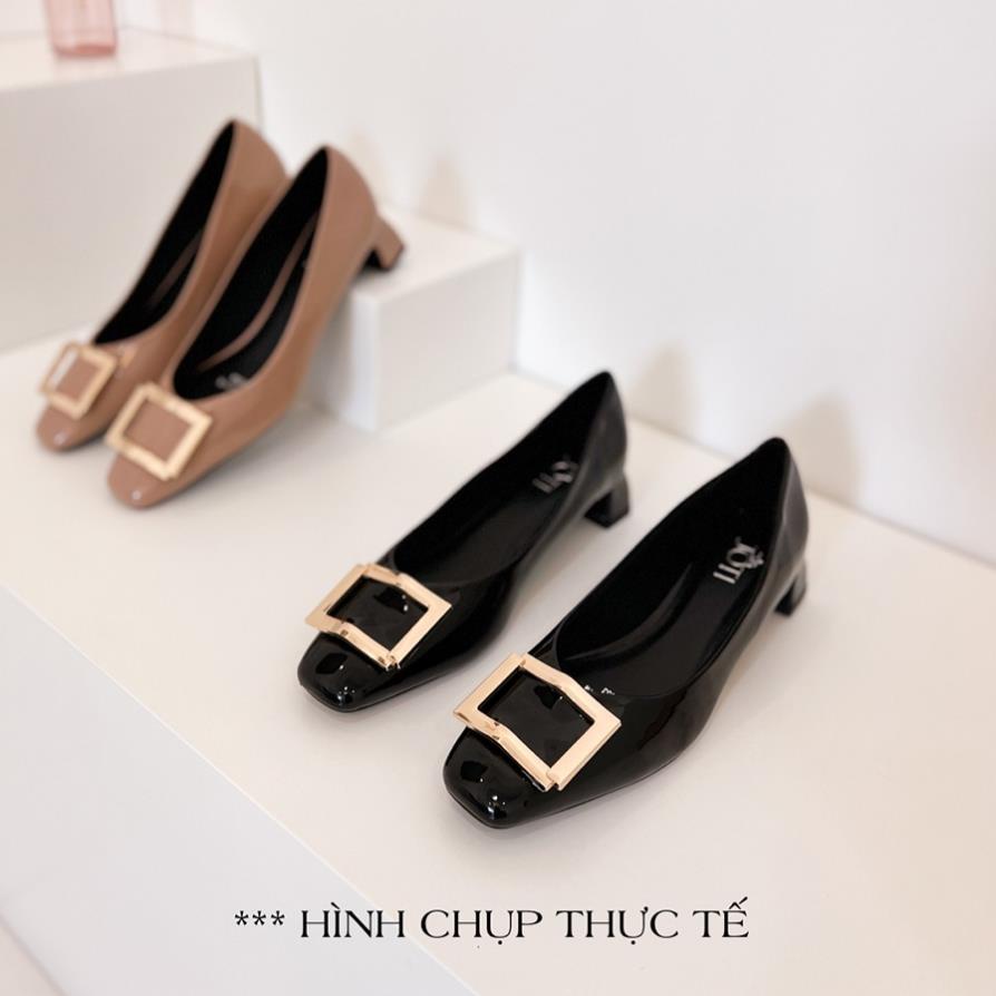 Giày Cao Gót Nữ JOTI Hallis 3294VN4 - Mũi Vuông Bít Gót Đế Trụ Vuông Cao 4cm Da Bóng - Mang Công Sở Dự Tiệc KX