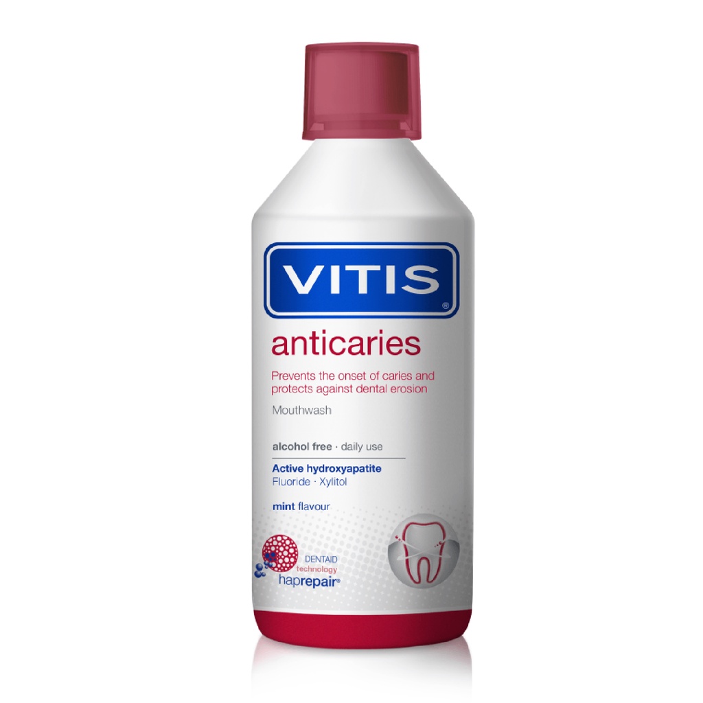 Nước súc miệng tái tạo men răng và ngăn ngừa sâu răng Vitis Anticaries 500ml