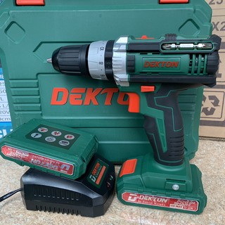 máy khoan pin đa năng 3 chức năng có búa DEKTON 21V 2 pin Điện Máy Quyết Trang