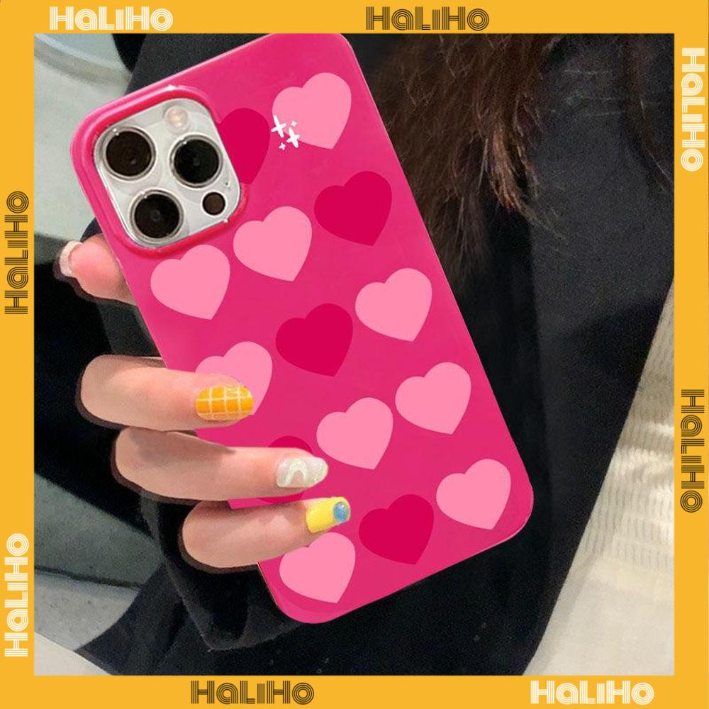iPhone Case For 14 Series TPU Soft Case Sweet Style Glossy Full Screen Of Love Rose Pink Candy Case Camera Protection Shockproof For iPhone 14 13 12 11 Plus Pro Max 7 Plus X XR
